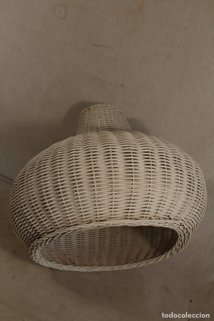 Vintage: lampara de techo de mimbre - Foto 2
