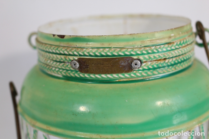 Vintage: farol en metal esmaltado - Foto 3