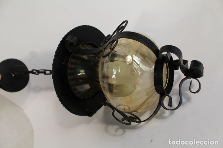 Vintage: farol en hierro y cristal - Foto 4