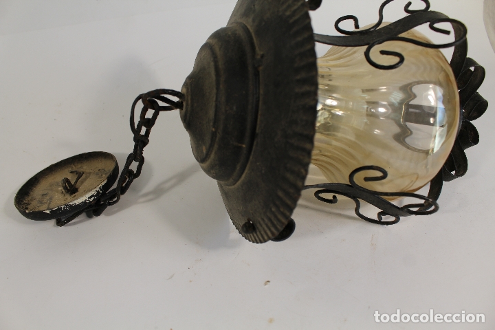 Vintage: farol en hierro y cristal - Foto 5