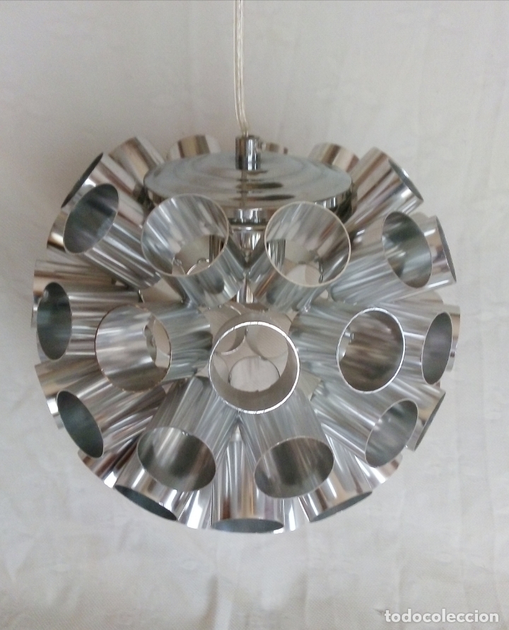 Vintage: L&Aacute;MPARA GLOBO VINTAGE DE ALUMINIO - Foto 2