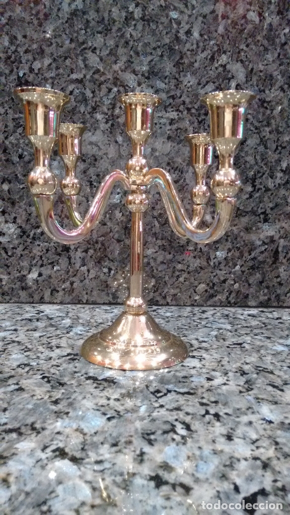 Vintage: CANDELABRO PORTAVELAS LAT&Oacute;N - Foto 1