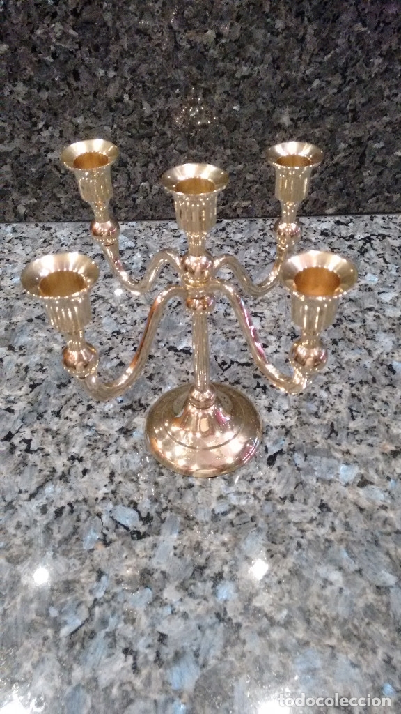 Vintage: CANDELABRO PORTAVELAS LAT&Oacute;N - Foto 2