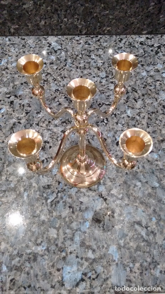 Vintage: CANDELABRO PORTAVELAS LAT&Oacute;N - Foto 3