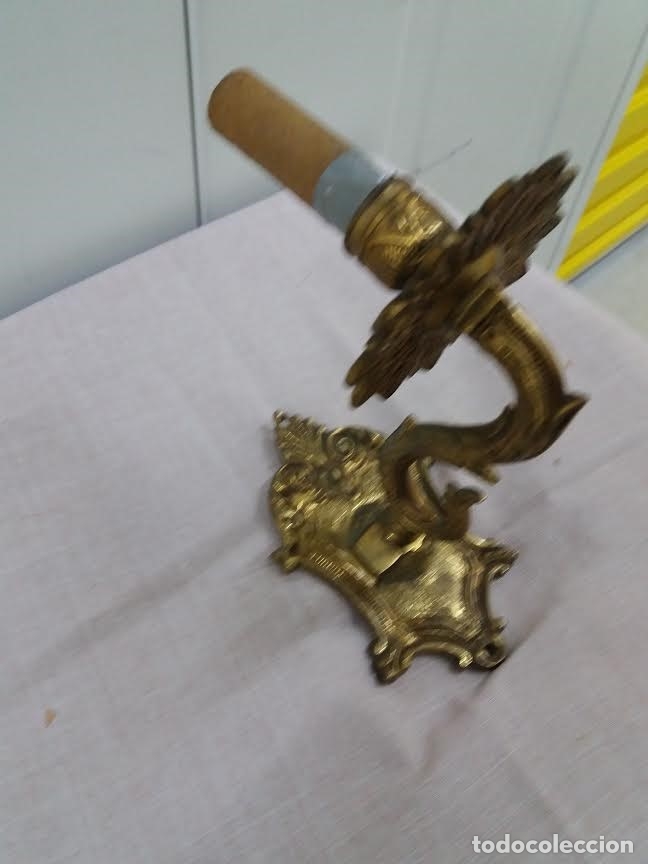 Vintage: APLIQUE LAMPARA DE PARED DE BRONCE. - Foto 3