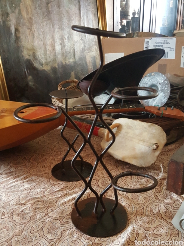 Vintage: Candelabro para cuatro velas de forja. - Foto 1