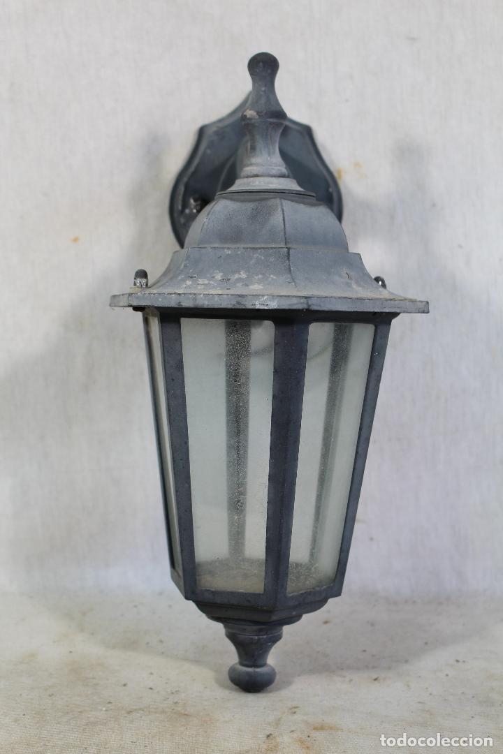 Vintage: aplique de aluminio y cristal - Foto 2