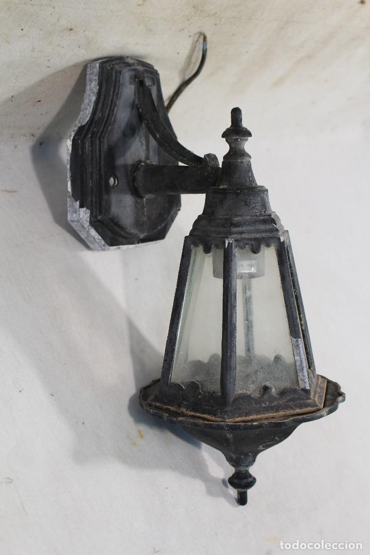 Vintage: aplique de aluminio y cristal - Foto 4