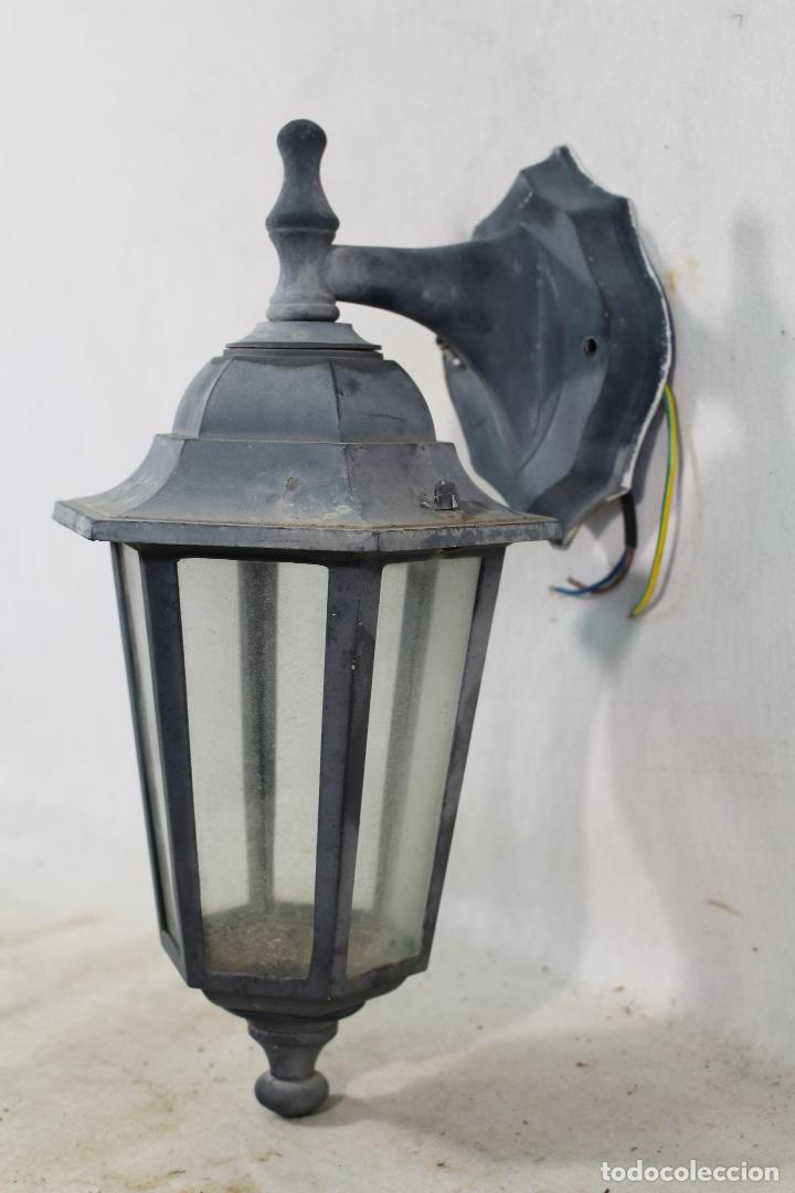 Vintage: aplique de aluminio y cristal - Foto 1
