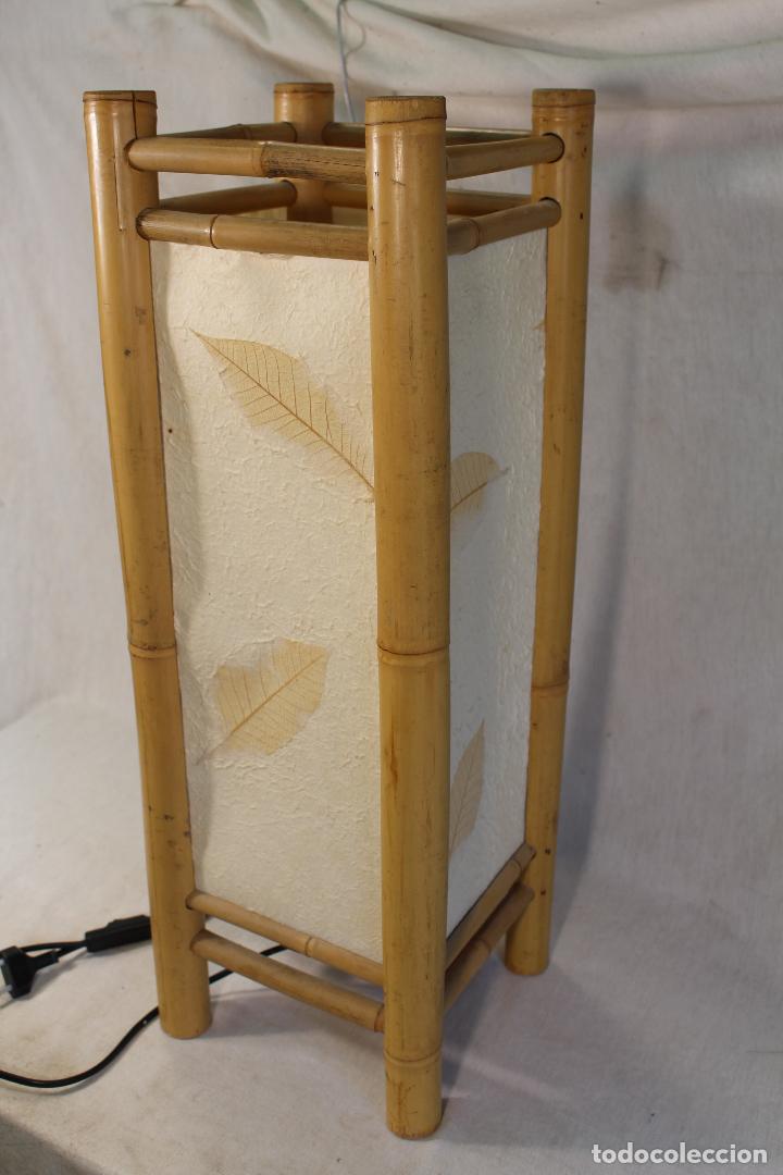Vintage: LAMPARA DE SOBREMESA EN BAMB&Uacute; - Foto 4