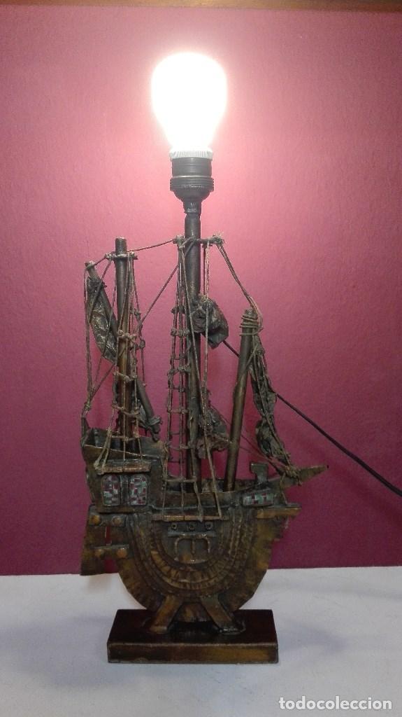 Vintage: LAMPARA BARCO SOBREMESA - Foto 2
