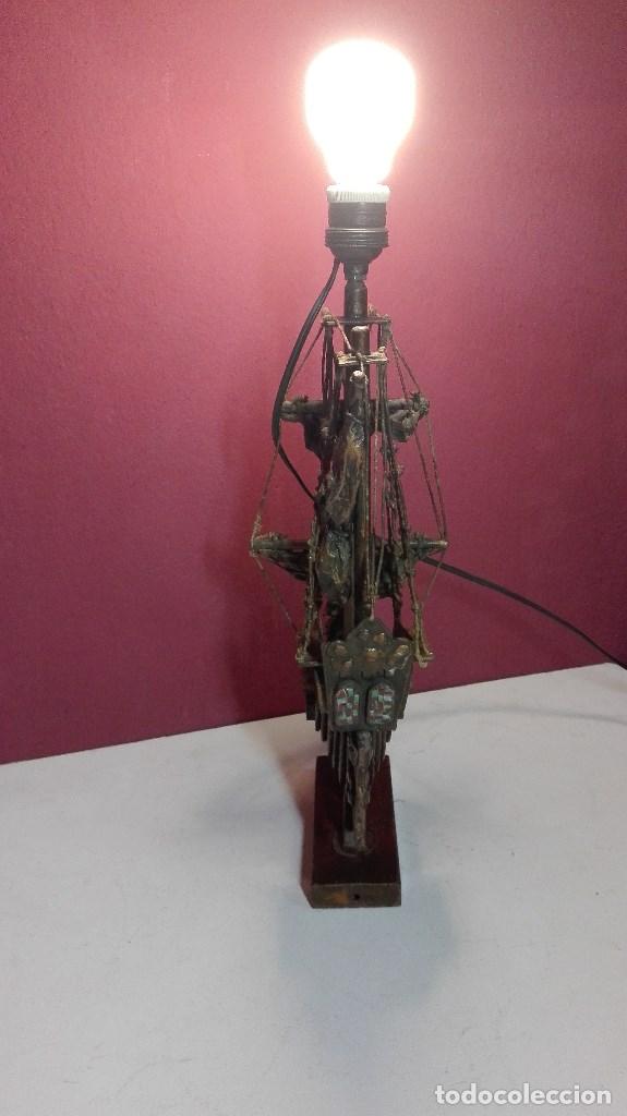 Vintage: LAMPARA BARCO SOBREMESA - Foto 3