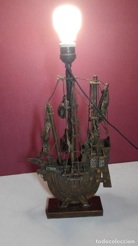 Vintage: LAMPARA BARCO SOBREMESA - Foto 4