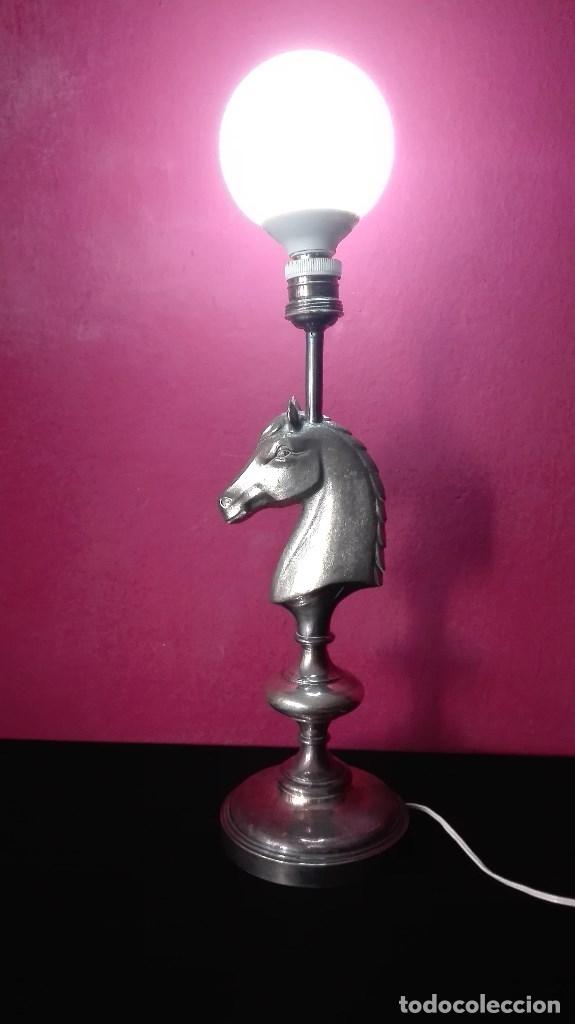 Vintage: LAMPARA CABALLO METAL - Foto 1