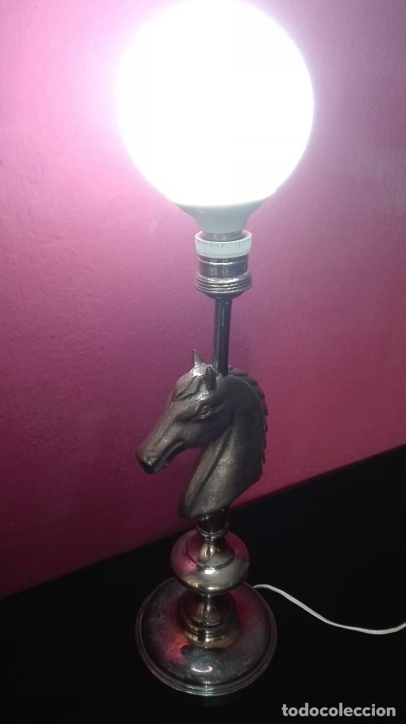Vintage: LAMPARA CABALLO METAL - Foto 2