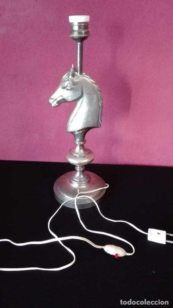 Vintage: LAMPARA CABALLO METAL - Foto 3