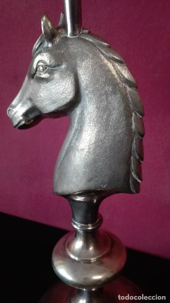 Vintage: LAMPARA CABALLO METAL - Foto 4