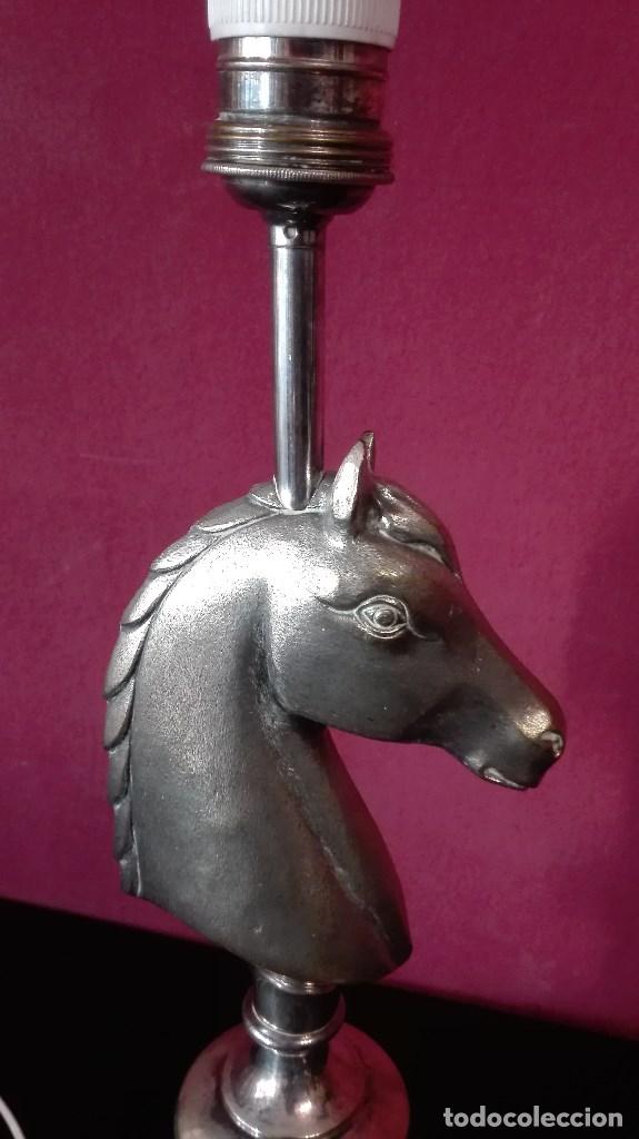 Vintage: LAMPARA CABALLO METAL - Foto 6