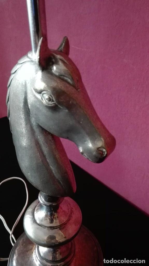 Vintage: LAMPARA CABALLO METAL - Foto 8