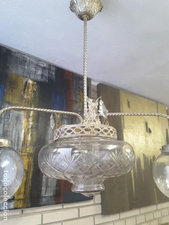 Vintage: L&aacute;mpara techo antigua - Foto 1