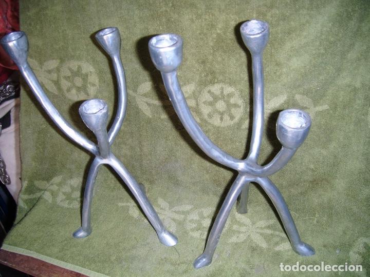 Vintage: Candelabros de aluminio de dise&ntilde;o - Foto 2