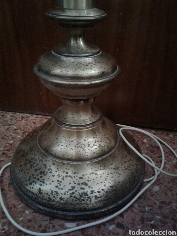 Vintage: PIE DE L&Aacute;MPARA DE BRONCE - Foto 15