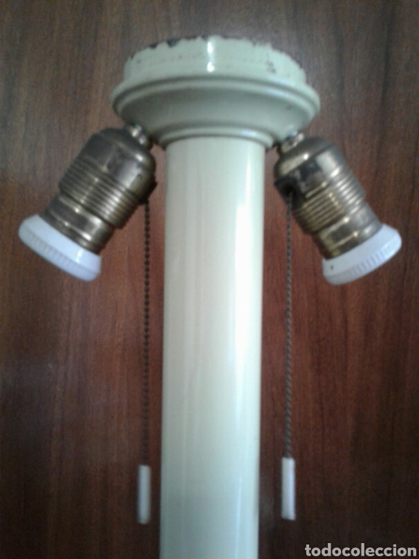 Vintage: PIE DE L&Aacute;MPARA DE BRONCE - Foto 10