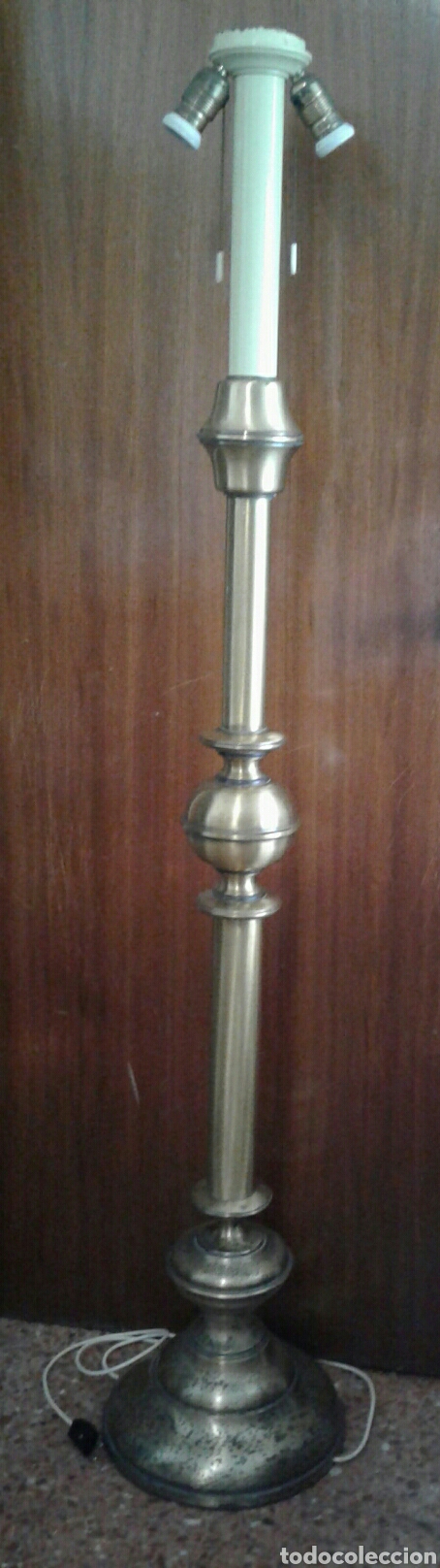Vintage: PIE DE L&Aacute;MPARA DE BRONCE - Foto 16