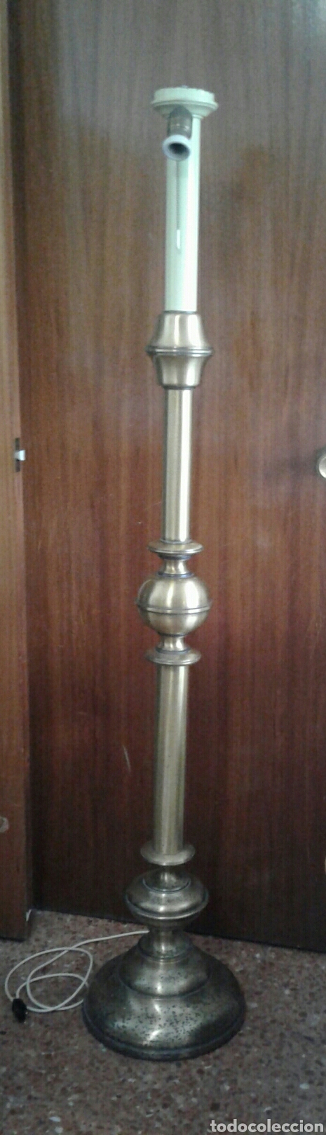 Vintage: PIE DE L&Aacute;MPARA DE BRONCE - Foto 18