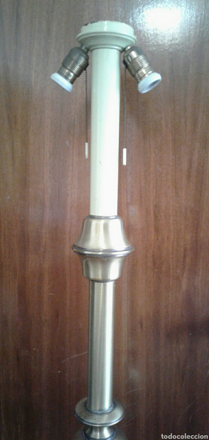 Vintage: PIE DE L&Aacute;MPARA DE BRONCE - Foto 23