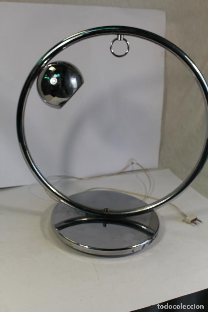 Vintage: lampara de dise&ntilde;o cromada a&ntilde;os 70 - Foto 6
