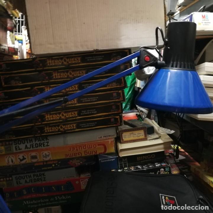 Vintage: L&aacute;mpara de estudio EXTENSIBLE de pinza AZUL - Foto 3