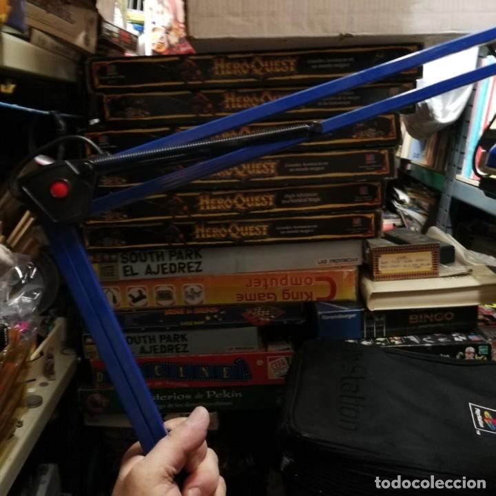 Vintage: L&aacute;mpara de estudio EXTENSIBLE de pinza AZUL - Foto 4