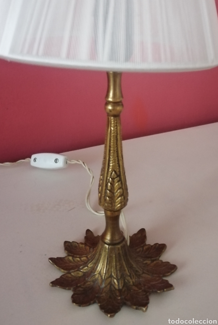 Vintage: Pie de l&aacute;mpara con tulipa - Foto 1