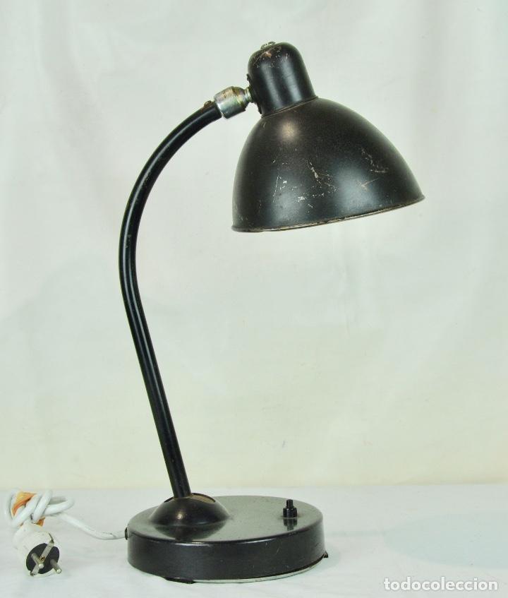 Vintage: Flexo met&aacute;lico color negro - Foto 1