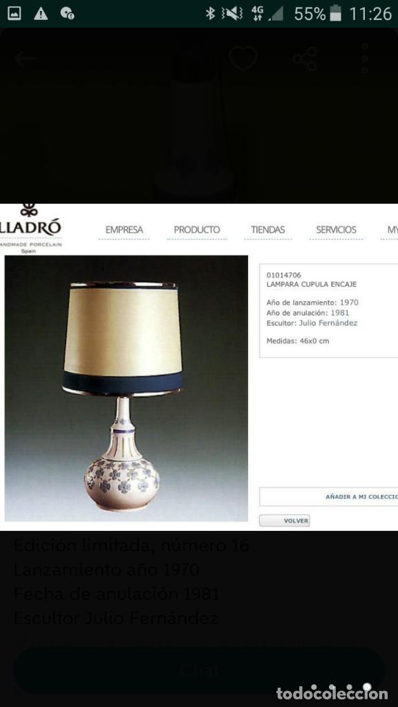 Vintage: L&aacute;mpara de Lladro - Foto 2