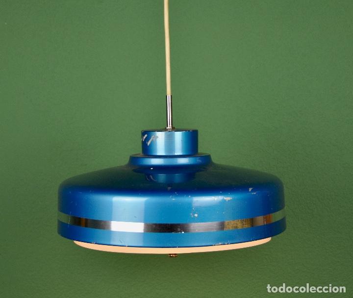 Vintage: L&aacute;mpara danesa azul - Foto 1