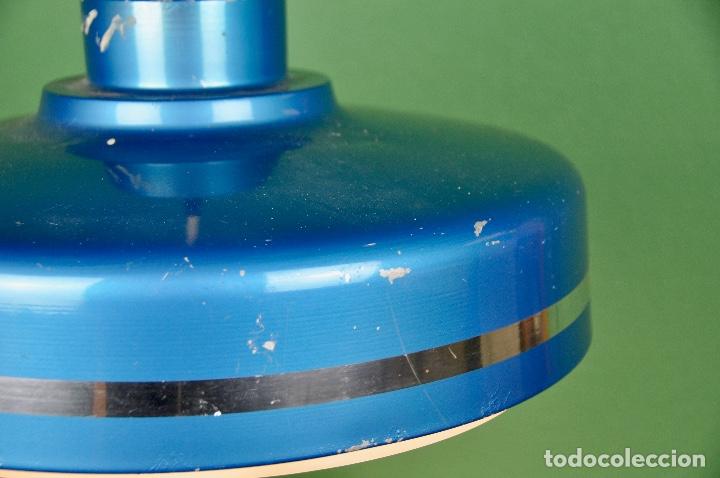 Vintage: L&aacute;mpara danesa azul - Foto 5