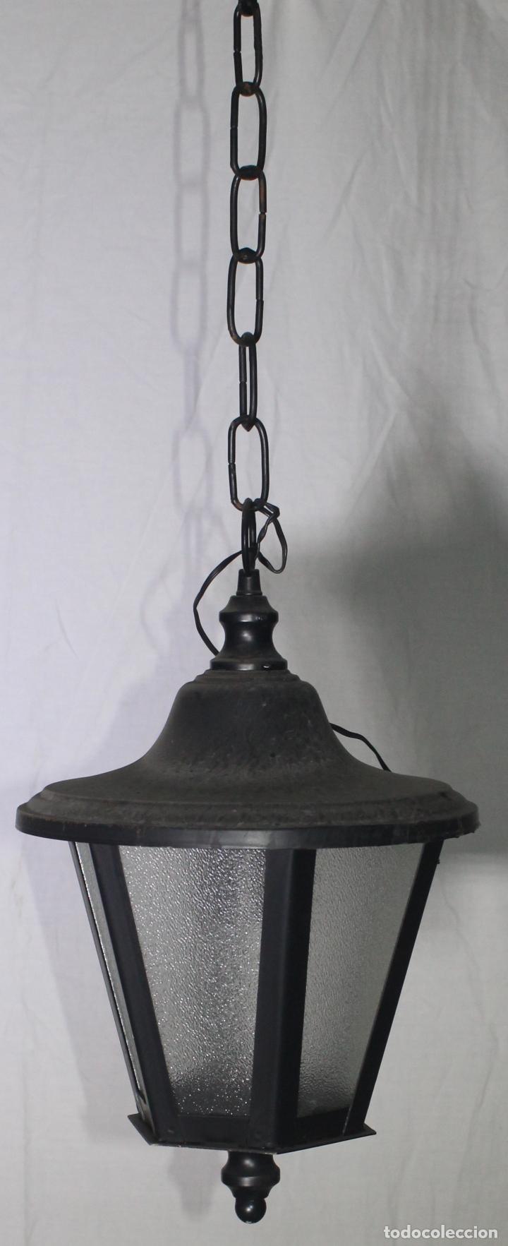 Vintage: Farol colgar con cadena - Foto 2