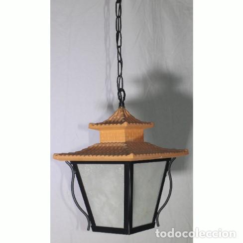 Vintage: Farol colgar con cadena - Foto 1