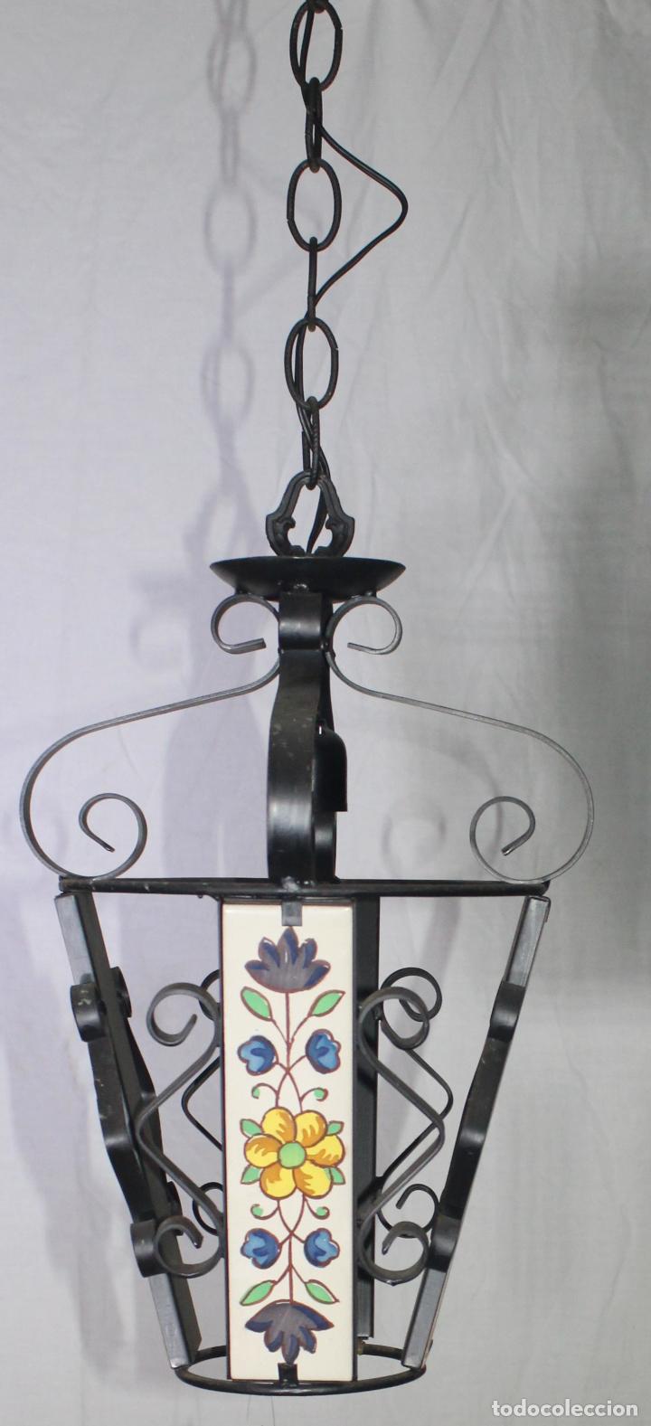 Vintage: Farol colgar con cadena - Foto 2