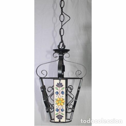 Vintage: Farol colgar con cadena - Foto 1