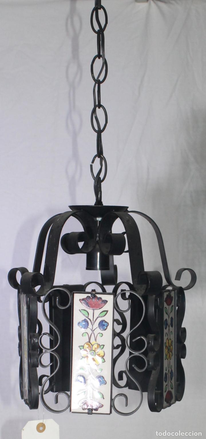 Vintage: Farol colgar con cadena - Foto 2