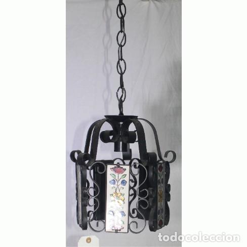 Vintage: Farol colgar con cadena - Foto 1