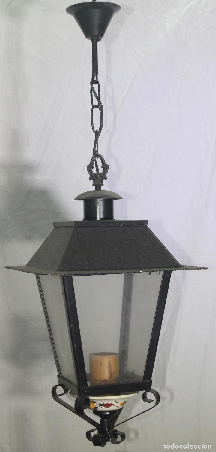 Vintage: Farol colgar con cadena - Foto 2