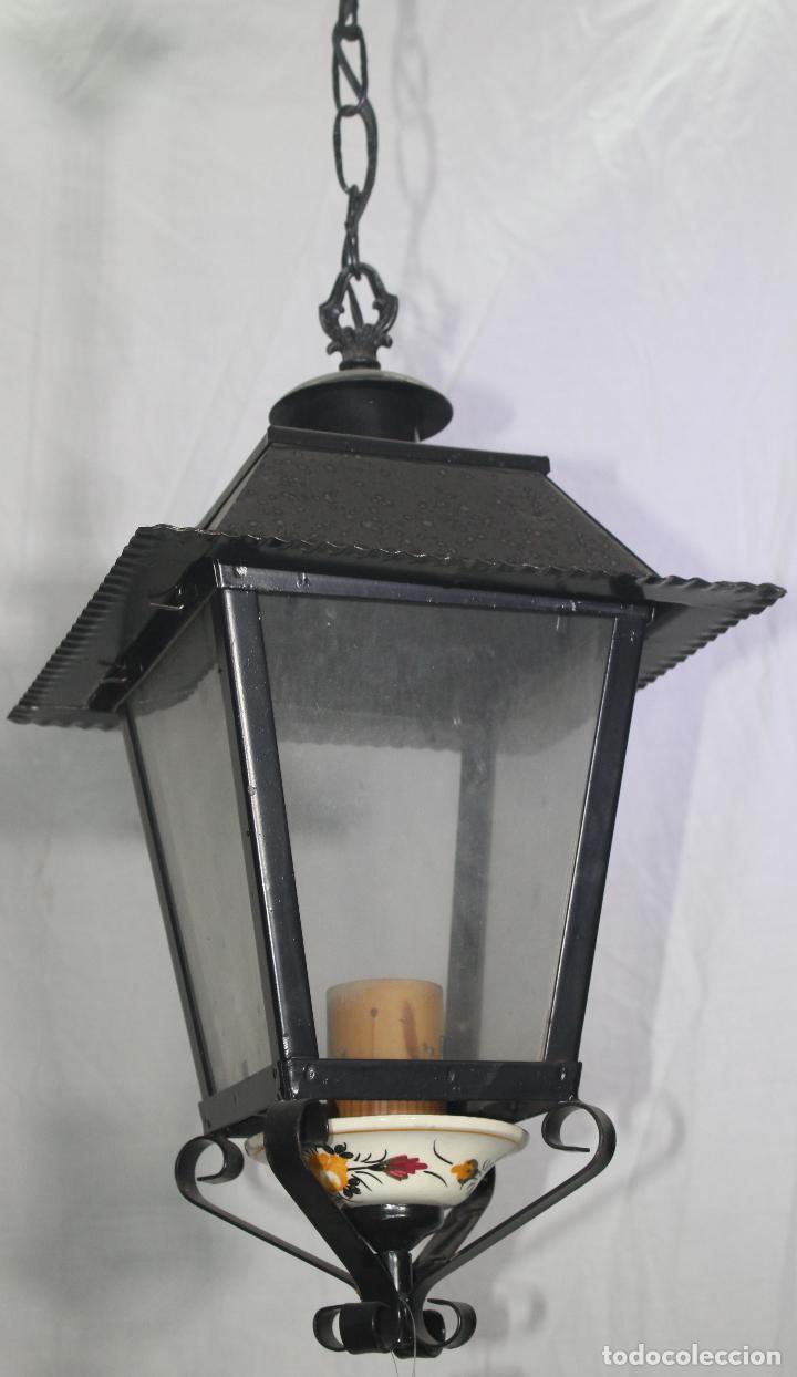 Vintage: Farol colgar con cadena - Foto 3