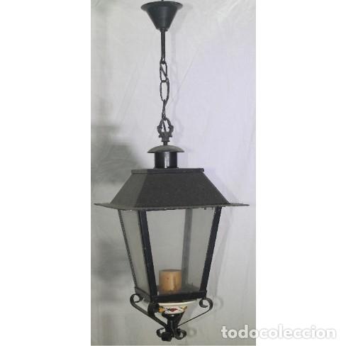Vintage: Farol colgar con cadena - Foto 1