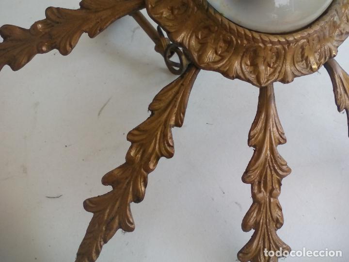 Vintage: Lampara tipo sol de bronce o lat&oacute;n - Foto 4