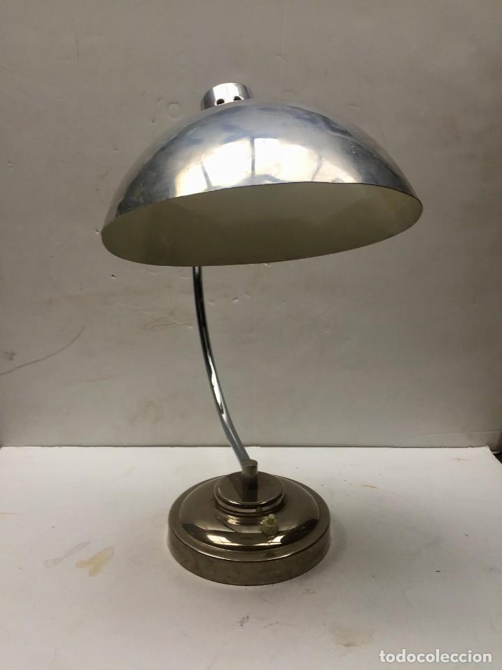 Vintage: LAMPARA FLEXO  ESCRITORIO CROMO  1940 - Foto 5