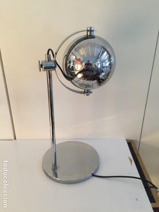 Vintage: LAMPARA DE ESCRITORIO CROMADA 1970 sarfatti ??? - Foto 7